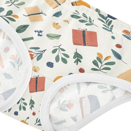 ZZKKO Books Pens Leaves Girls Underwear Toddler Panties for Girls Comfort Brief Size 8Y3