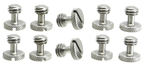 Vis en acier 3/8 trépied en acier inoxydable robuste pour plaque QR Manfrotto et Sachtler