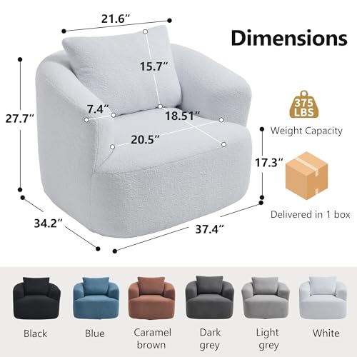 Sillón giratorio peluche blanco compacto miniatura 2