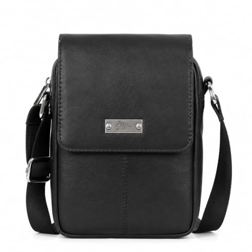 Image of Allen Cooper Premium Leather Sling Bag for Men | Crossbody Messenger Bag with Adjustable Shoulder Strap | Travel Organizer Shoulder Bag for Daily Use, Office & Outdoor Carry