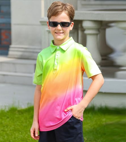 Image of uideazone Boys Polo Shirts Dry Fit Performance Golf Short Sleeve Casual School Uniform Size 5-14