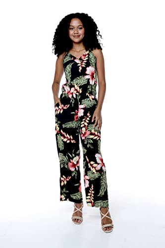Image of Family Matching Hawaiian Clothes, Black Rafelsia | Lightweight 100% rayon • Family matching outfits • Beach vacations • Luaus • Cruises • Family photos