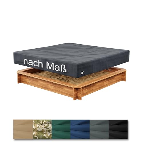 Epic Tube Sandkasten Abdeckung nach Maß (als Schutzhülle, Abdeckplane für Spielkiste, Sandbox, Sandspielplatz), Oxford 600D, wasserdicht mit versiegelten Nähten, Robustes Zubehör - Made in EU