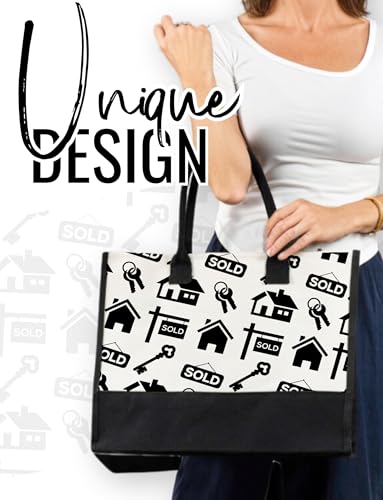 Bolso Tote de lona para mujer con cierre y correa miniatura 3