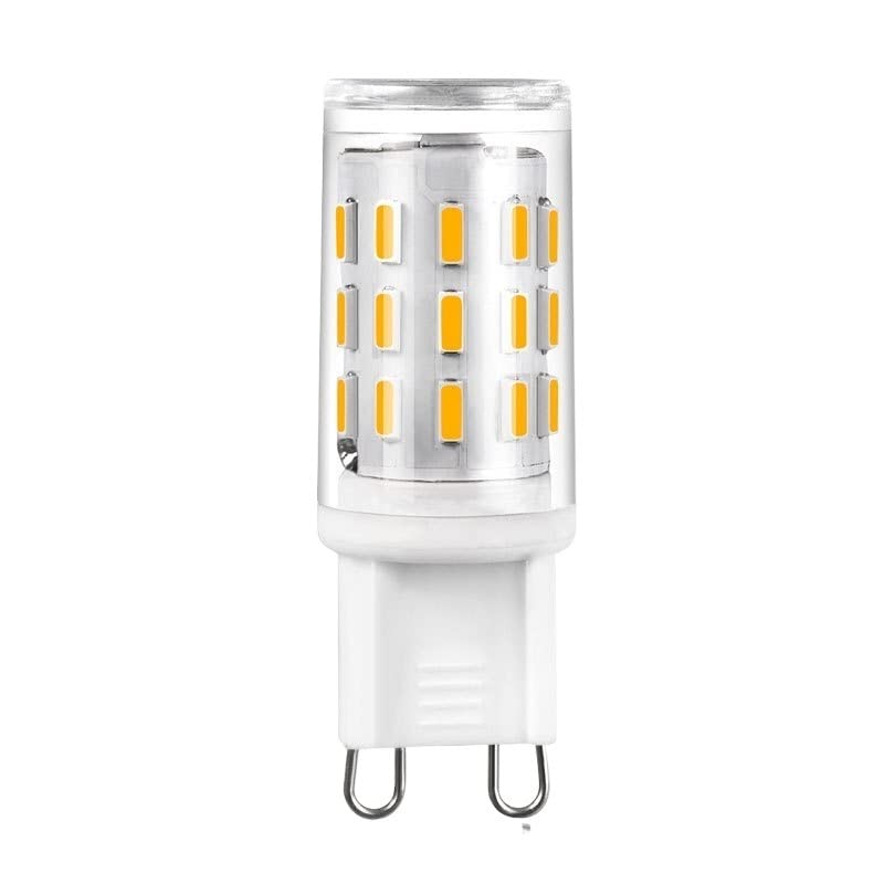 fengyan Casa Bombillas 20 unids/Lote AC220V G9 3w 33LED-4014SMD cerámica sin Parpadeo LED Bombilla de maíz Familiar Lámpara (Talla : Blanco)