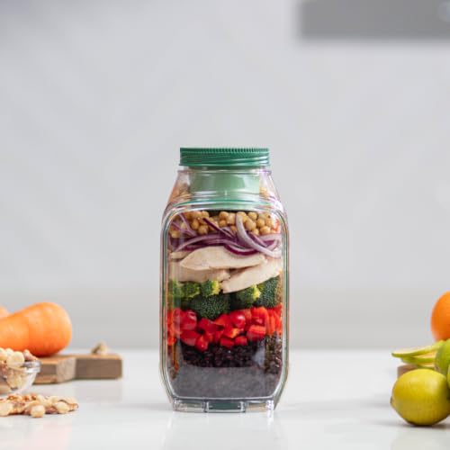 Image of Prepara Classic Harvest Pod, 6 Cups, Green | Leakproof Meal Salad Jar On The Go