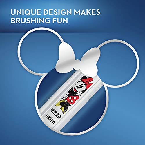 Oral-B Kids Electric Toothbrush Featuring Disney's Minnie Mouse, Rechargeable Toothbrush With (2) Brush Heads, For Kids 6+ #TOP3