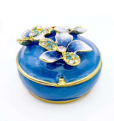JWT Astyle Blue Orchid Trinket Boxes Hinged Small Jewelry Box