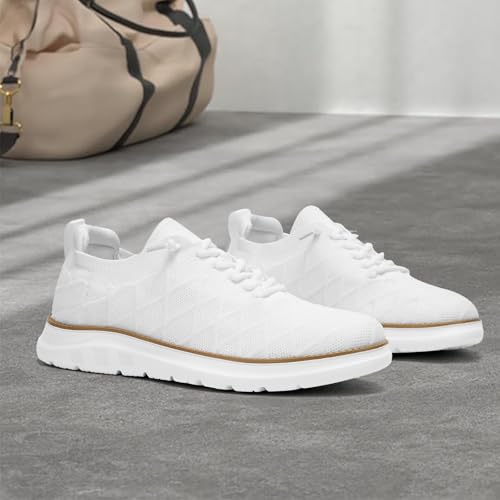 Image of Mens Casual Dress Oxfords Shoes Fashion Mesh Work Business Walking Sneakers Comfortable Lightweight Soft Sole