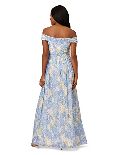 Image of Adrianna Papell Women's Printed Off Shoulder Gown