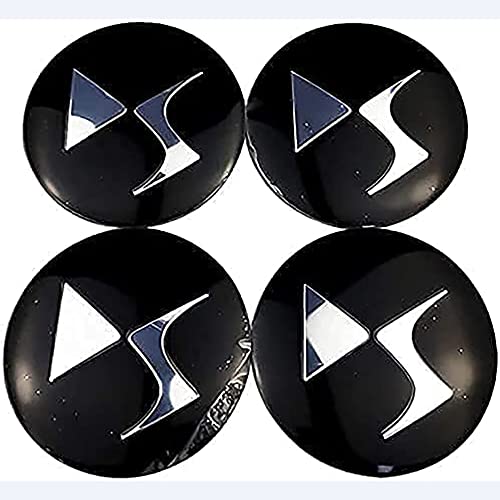 SLINGDA 4 Uds para Citroen DS3 DS5 DS6 DS4 56mm Central de Rueda de Coche con Logotipo tapacubos Cubierta de Llantas Antipolvo de Repuesto, Cubiertas de llanta automáticas Cover