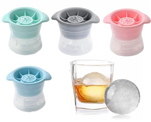 Molde de hielo esférico de silicona, set de 4 piezas miniatura 1