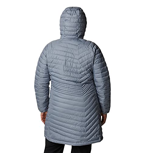 Columbia Jaqueta feminina Powder Lite média, Tradewinds cinza, pequena