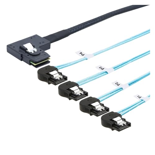 Cable interno S/A/S HD SFF-8087 a 4 SATA 7P 1.0 m miniatura 6