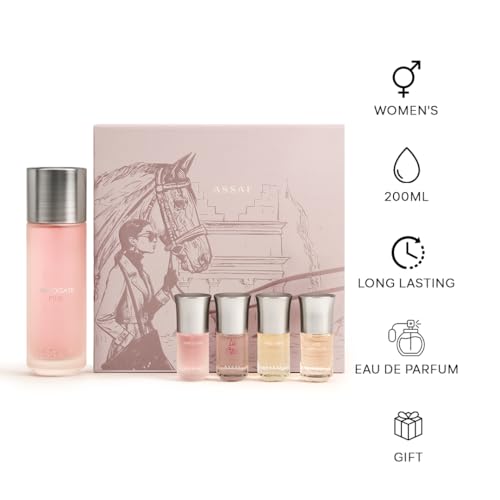 عبوة عطر بينك من عساف | عطر انثوي انيق | البرغموت والفلفل الوردي والياسمين والفانيليا | 200 مل