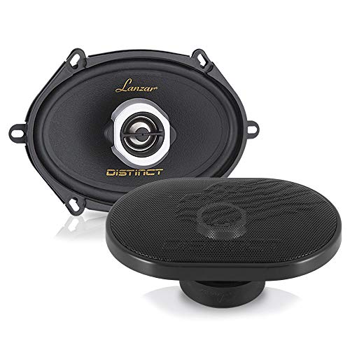 Lanzar 2-Way Universal Car Stereo Speakers - 200W 5” x 7” / 6” x 8” Universal OEM Quick Replacement Component Speakers Vehicle Door/Side Panel Mount Compatible, Pro Audio Car Speakers DCT5.72 (Pair)