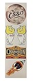 hipp autoaufkleber kaufen  #672 / 5X Aufkleber Esso Vintage Racing Champion Hot Rod Rennsport Oldtimer Retro Sticker Oldschool Rockabilly Rocker