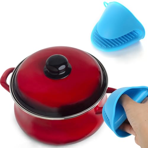 Aketek Silicone Pot Holder, Oven Mini Mitt Set of 2, Cooking Pinch Grips,assorted Colors