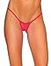 BodyZone Women's V Front Thong, Red, One Size