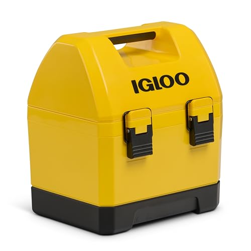 Igloo Gripper CoolBox 10 Qt Lunch Box Cooler | Insulated Hard Cooler | Industrial Yellow