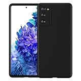 Cresee Coque Samsung Galaxy S20 FE / S20 FE 5G, avec Couche Intérieure en Fibre, Etui Housse Silicone Mince Souple Anti-Rayures Antichoc Case pour S20 Fan Edition, Noir