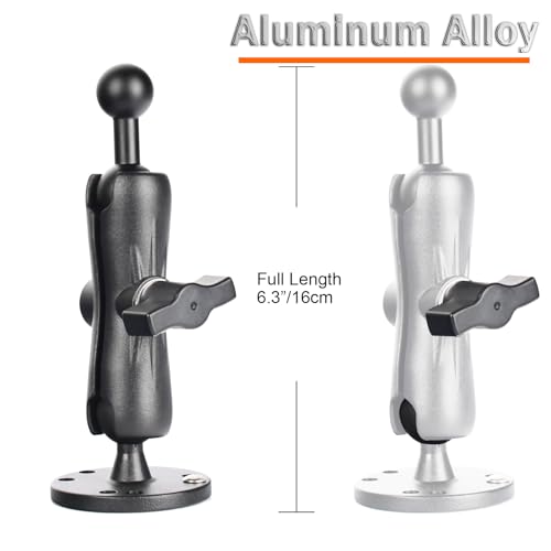 VAUBORTTI Aluminum GPS Mount with 22mm Ball Connector for Garmin DriveSmart 86, RV 895, RV 1090, dēzl OTR 800 & 1000, and Other 22mm Socket Devices, 360° Adjustable Arm