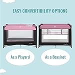 Dream On Me Zazzy Portable Playard with Bassinet in Pink, Packable and Easy Setup Baby Playard, Lightweight and Portable Playard for Baby with Mattress and Travel Bag - Image 5