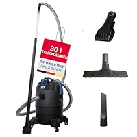 T.I.P. Teichschlammsauger und Poolsauger TSS 1600 K mit 30 l Tankvolumen und 2m Saugrohr – Effektiver Schmutzfang für Teich- und Pool, Flachdüse inkl., 30519