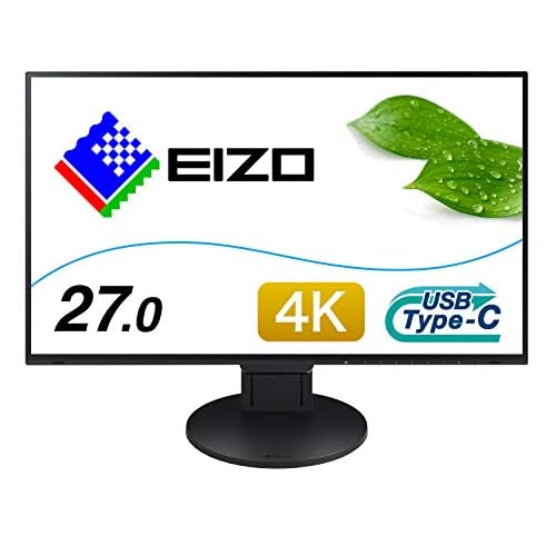 EIZO FlexScan EV2785-BK 68,5 cm (27 Zoll) Ultra-Slim Monitor (HDMI, USB 3.1 Hub, USB 3.1 Typ C, DisplayPort, 5 ms Reaktionszeit, Auflösung 3840 x 2160 (4K UHD)) schwarz