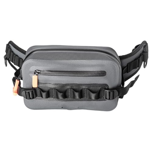 Sac à bandoulière pour la pêche gris étanche avec porte-outils de taille S