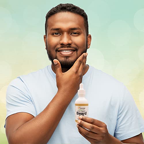 Savage Organics Organic Beard Oil Experience The Natural Goodness- Nourish, Moisturize, And Soften Your Beard With Organic All-Natural Ingredients-2 Oz Glass Bottle #TOP5