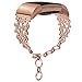 somoder Bling Bands Compatible with Fitbit Charge 2, Vintage Chain Jewelry Cuff Bracelet with Rhinestone Replacement for Fitbit Charge 2 Bands Women Ladies Girls [S Hollow Version]