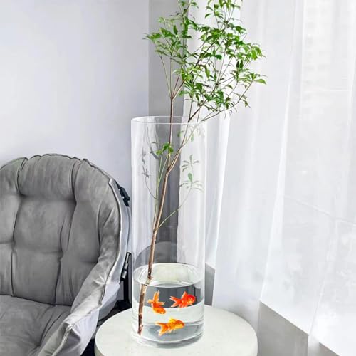 Jarrón para flores de cristal grueso con base estable de 30cm 5