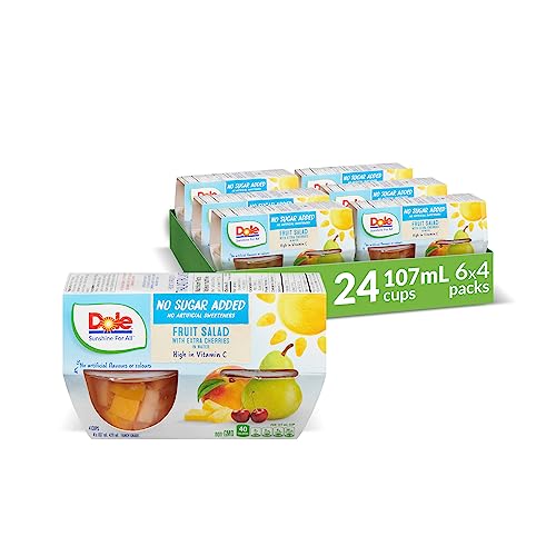 Dole bol fruit salade cerises eau sans sucre collation école 107ml 24 tasses