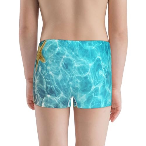 Boys' Cotton Boxer Brief Soft Underwear-Coral And Seashell On The Beach3