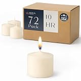 Royal Imports Votive Candles Unscented Candles for Wedding Centerpieces Ivory, Pack of 72 Dripless Wax for Parties, Aromatherapy, Devotional, Home Décor, Spas & Holiday Gifts
