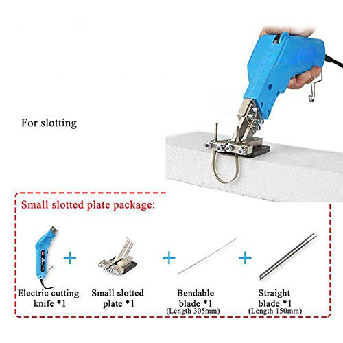 110V Electric Hot Foam Cutter Knife Grooving Wire Styrofoam Engraving Tool Kit Blade Slotting Board DIY Sculpture (With small slotting board)
