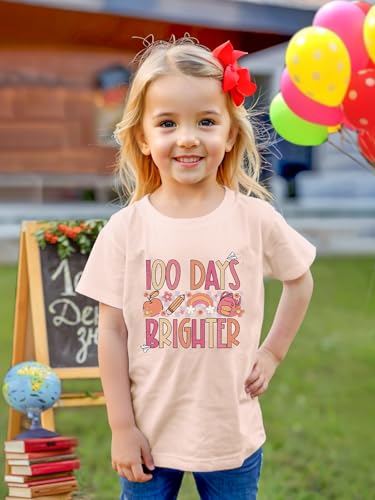 100 Days of School Shirt for Boys Girls Funny 101 Day of School Costume Short Sleeve Graphic Tee Tops Kids 3T-8T2