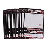 EXCEART Tarjetas de Puntuación para Cata de Vinos 30 Unidades 18x12,6 Cm Color Burdeos, Hojas de Evaluación Profesionales para Eventos y Talleres de Degustación de Vino