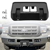 Front License Plate Frame for Ford F250 F350 F450 F550 Super Duty 2005 2006 2007 Front Bumper License Plate Holder Mounting Bracket Cover Replace # 5C3Z-17A385-AA