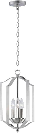 Maxim Provident-Three Light Pendant-10 Inches Wide by 16 inches high-Satin Nickel Finish -Traditional Installation