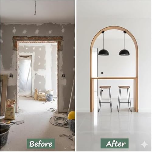 Kit de arco para puerta semicircular listo para pintar en interiores paquete de 2 4