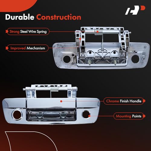 A-Premium Chrome Tailgate Handle Latch w/Camera Hole & Keyhole by A-Premium - Used condition - Image 4