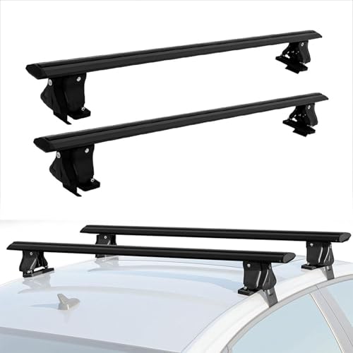 Without Roof Rail Rack Lockable Roof Rack Cross Bars Fit for Dodge RAM 1500 4 Door 2019-2023 2024 2025 Crossbars Rooftop Luggage Cargo Carrier