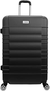 Mala de Viagem Grande Expansiva Rígida 4 Rodinhas Dupla 360° Abs Cor:Preto;tamanho:G2