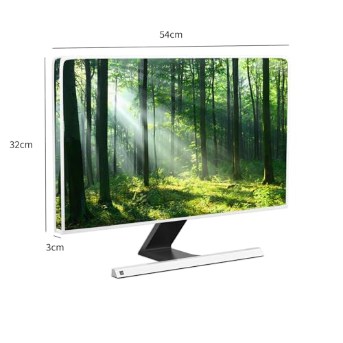 Image of Monitor Dust Cover 22, 23, 24, 25 Inch Waterproof Dust Proof Computer Covers for Desktop PC CPU Tower Protector Anti-Static LCD-Silky HD Panel Dust Protective Sleeve,Forest Jungle