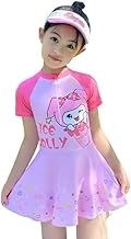 LEBAMI Kids Girls Swimwear Swimming Costume for Girls | One Piece Frock Style Swimsuit OR T-Shirt with Shorts Swim Costume | Soft Stretch Fabric | Summer Beach Pool Wear