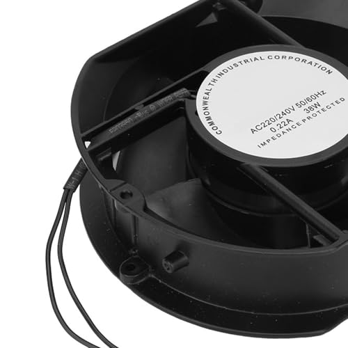 Akozon Axialventilator AC Axialventilator AC220V 38W Oval Kugellager Lüftungskühlventilator AC 220V Ersatz Zubehörteil