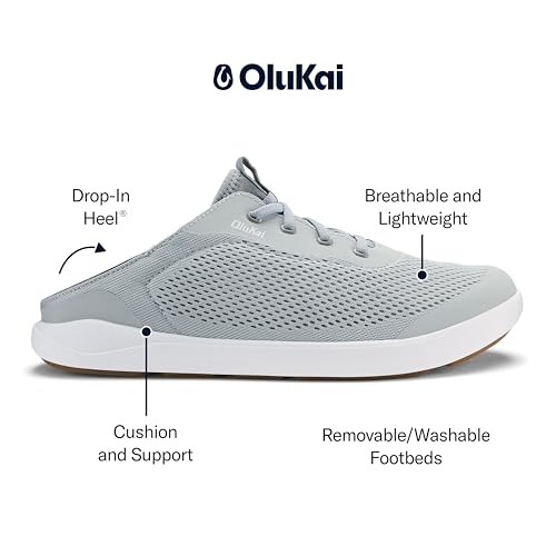 Image of OluKai Moku Pae Slip-On Men's Boat Shoes, Breathable Mesh Deck Shoes, Lightweight Water-Friendly Beach Sneakers for All-Day Comfort