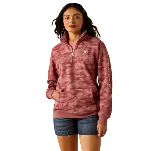 Image of ARIAT womens Logo 1 /2 Zip Sweatshirt